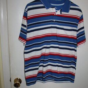 Men's Saddlebred Striped Knit Polo